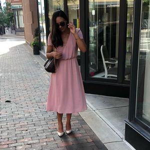 Wayf Blouson Midi Dress